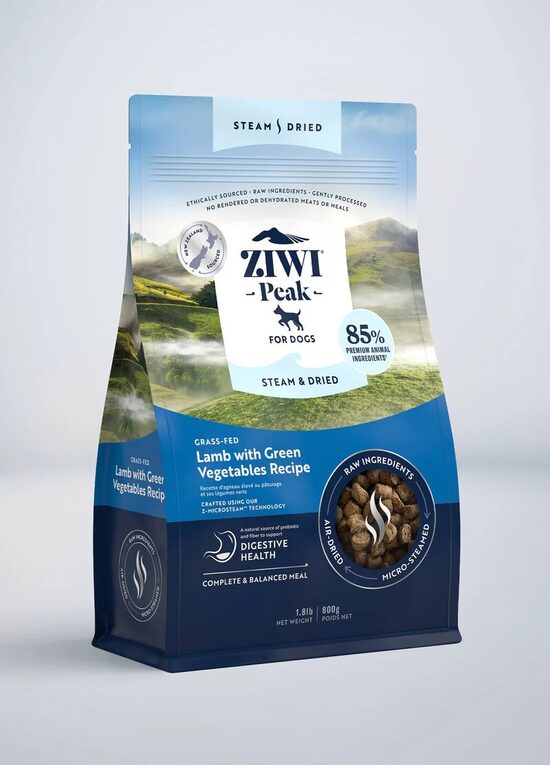 ZIWI Peak ® Steam & Dried Lamb with Green Vegetables Recipe